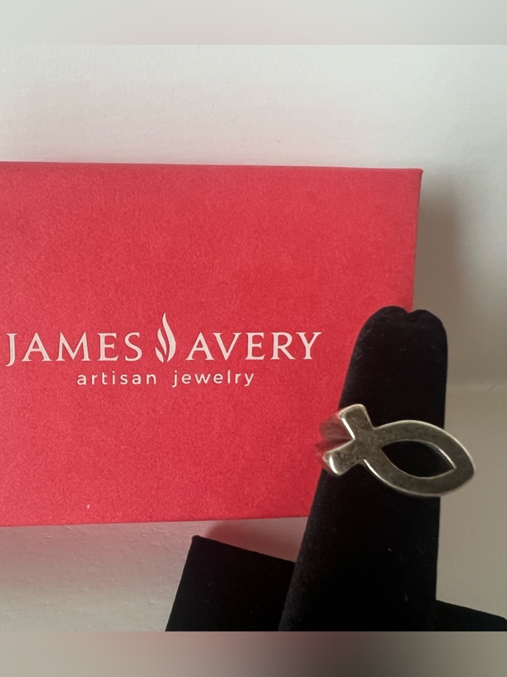 James Avery Retired Silver Ichthys Ring